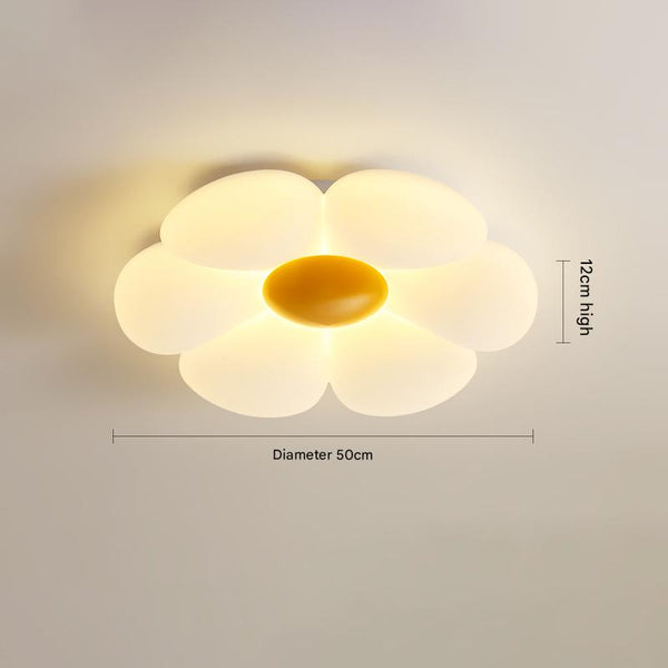 Cream style flower led bedroom ceiling lamp