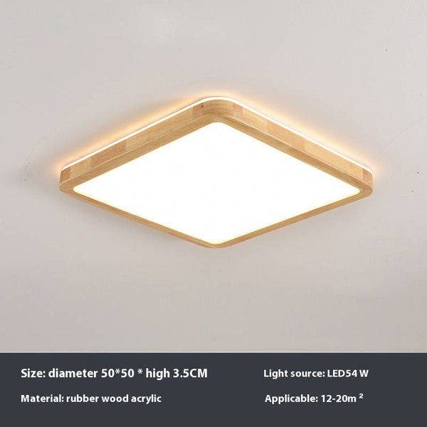 LED solid wood bedroom ceiling lamp
