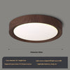 Einfache runde Deckenlampe für Schlafzimmer mit Holzmaserung
