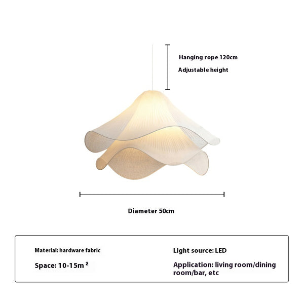 French cream style fabric restaurant chandelier