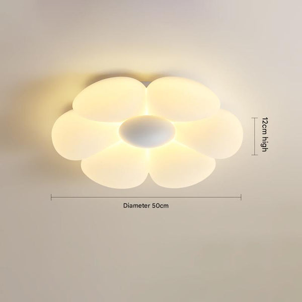 Cream style flower led bedroom ceiling lamp