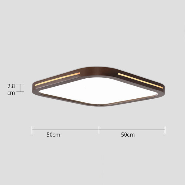 LED-Deckenleuchte aus Walnussholz