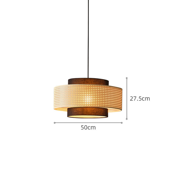 Medieval style rattan restaurant chandelier