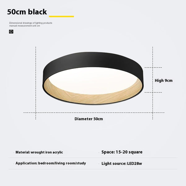 Geometrische Holzmaserung Runde Deckenlampe