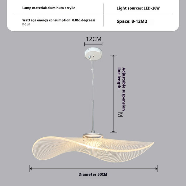 Designer personalisierte kreative Lotusblatt Strohhut Kronleuchter