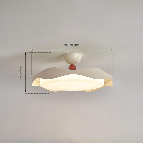 Plafonnier LED rond de style crème