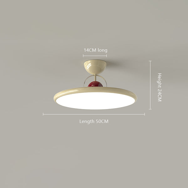 Cream style bedroom flying saucer ceiling lamp