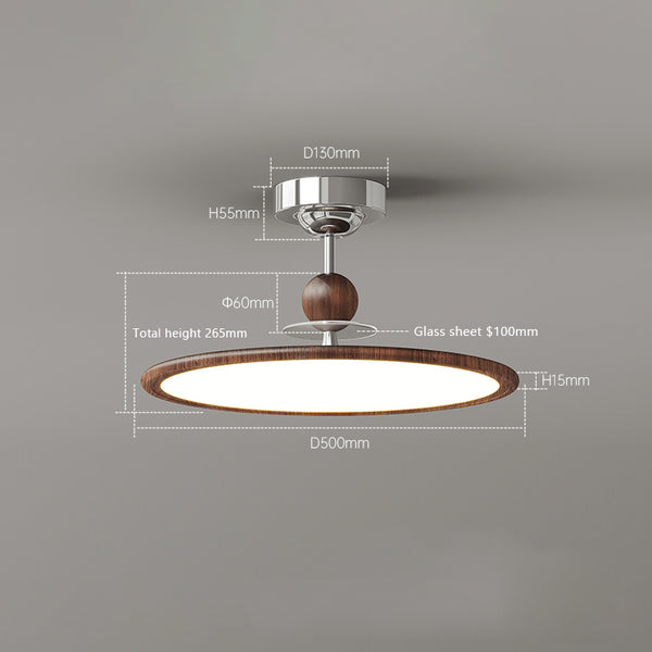 Plafonnier de style médiéval couleur noyer