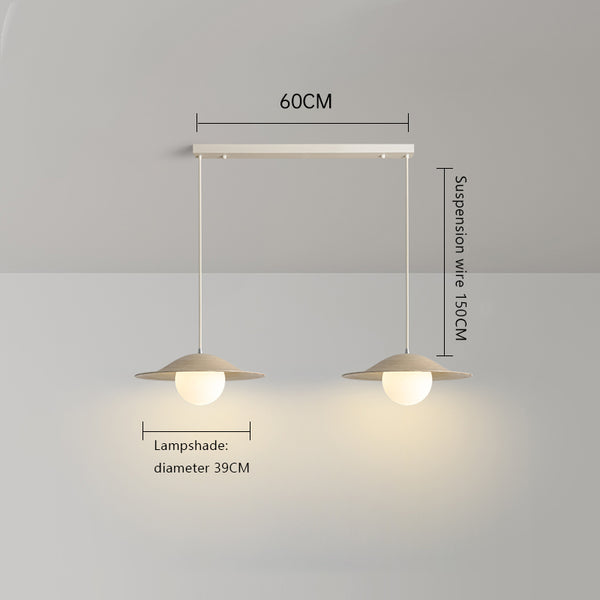 Cream style glass dining pendant light