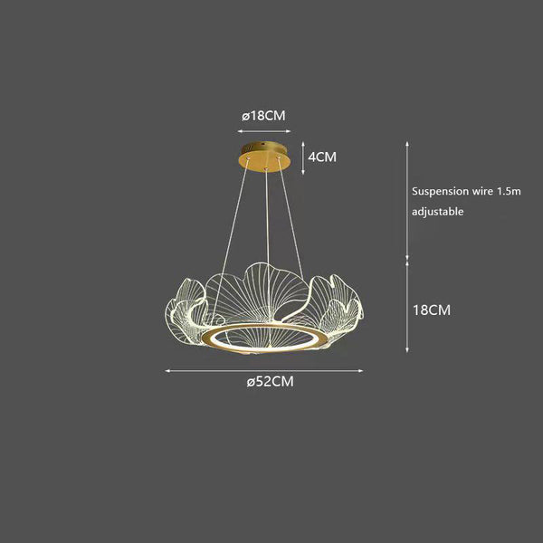 Creative Ginkgo Leaf Restaurant LED Chandelier