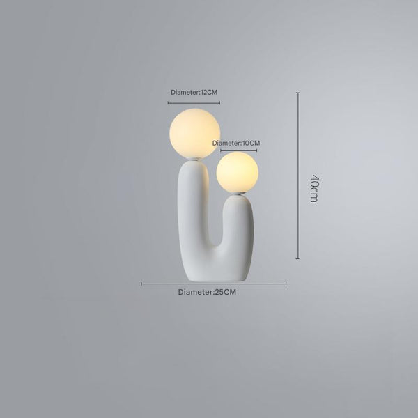 Nordic creative double head ball table lamp