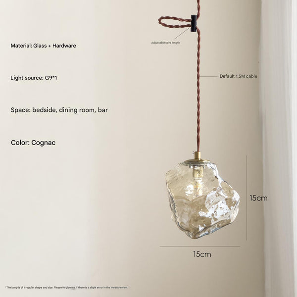 Creative ice cube adjustable bedroom bedside chandelier