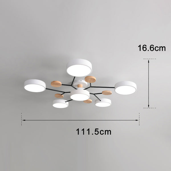 Nordic log led ceiling light