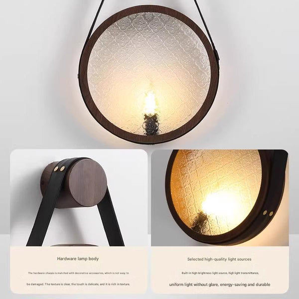 Retro creative glass wall lamp