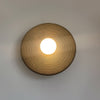 Vintage solid wood disc wall lamp
