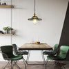 Lustre en verre vert frais