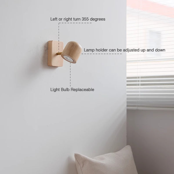 350 Grad drehbare Spotlight-Wandleuchte