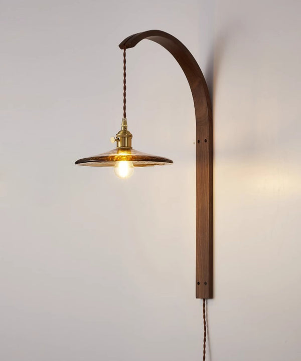 Medieval wabi-sabi style brass retro Nordic study living room bedroom bedside bathroom restaurant corridor wall lamp