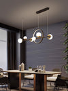 Nordic LED long strip magic bean restaurant chandelier