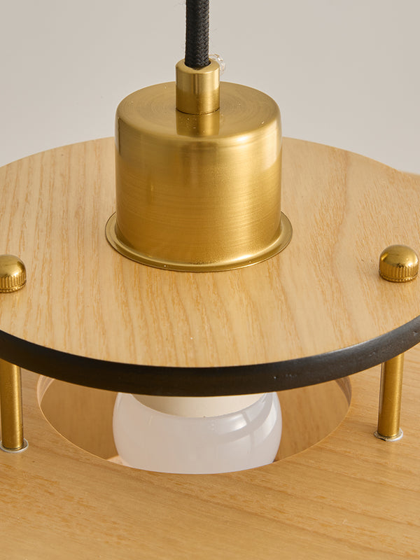 Medieval style vintage chandelier solid wood flying saucer