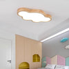 LED children's room solid wood ceiling lamp