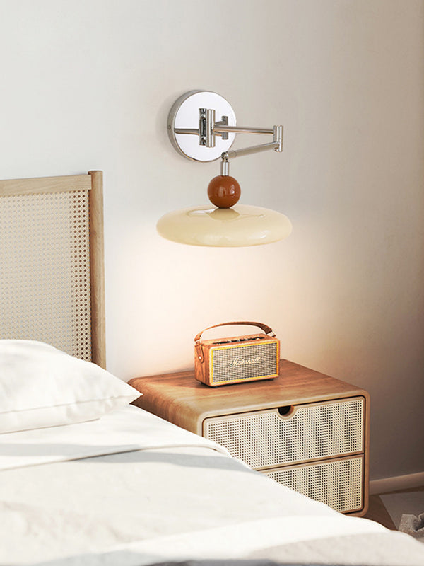 Applique murale créative à bras basculant en forme de soucoupe volante