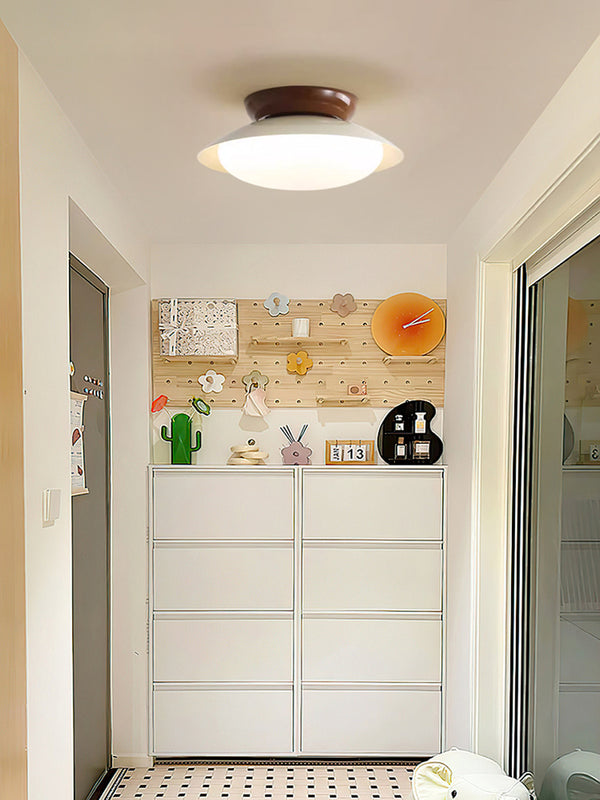 Japanese style bowl ceiling lamp