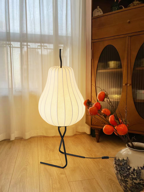 Cream style pear floor lamp