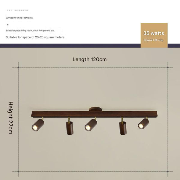 Nordic solid wood corridor ceiling lamp