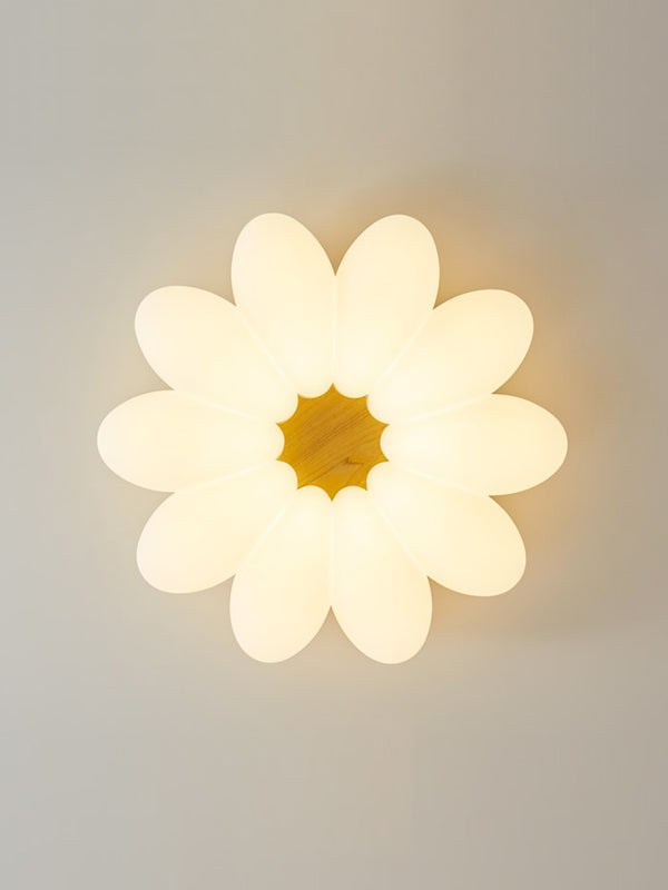Warme und romantische Blütenblatt-Deckenlampe mit Augenschutz