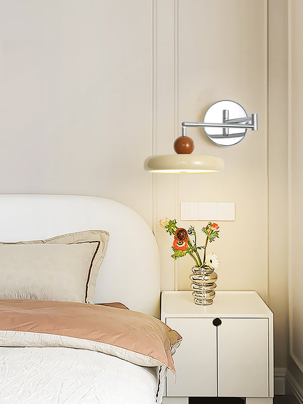 Applique murale créative à bras basculant en forme de soucoupe volante