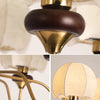 French solid wood fabric chandelier