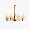 French retro solid wood living room chandelier