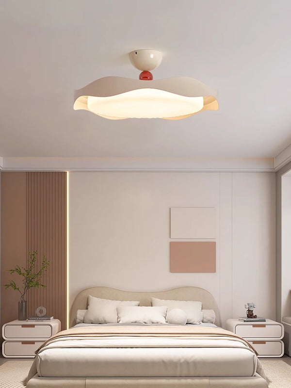 Plafonnier LED rond de style crème