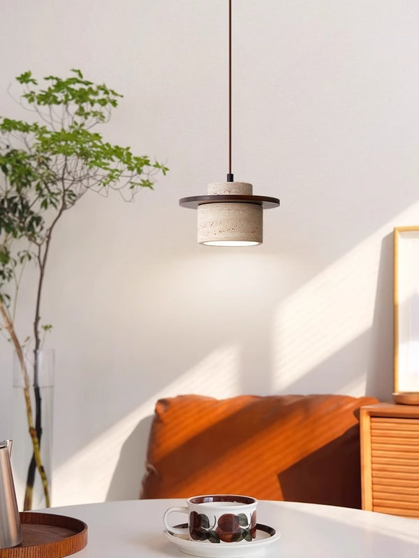 Vintage solid wood yellow travertine bedroom bedside chandelier