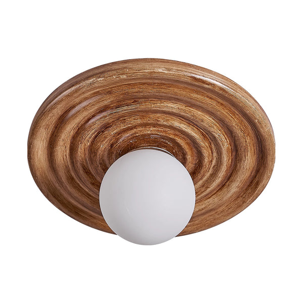 Wandlampe aus Massivholz im japanischen Stil mit Wasserkräuselungen
