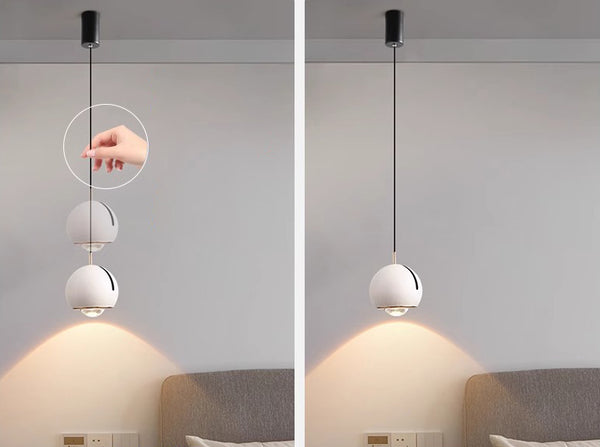 Suspended and adjustable chandelier