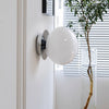 Retro cream style glass ball bedside corridor wall lamp
