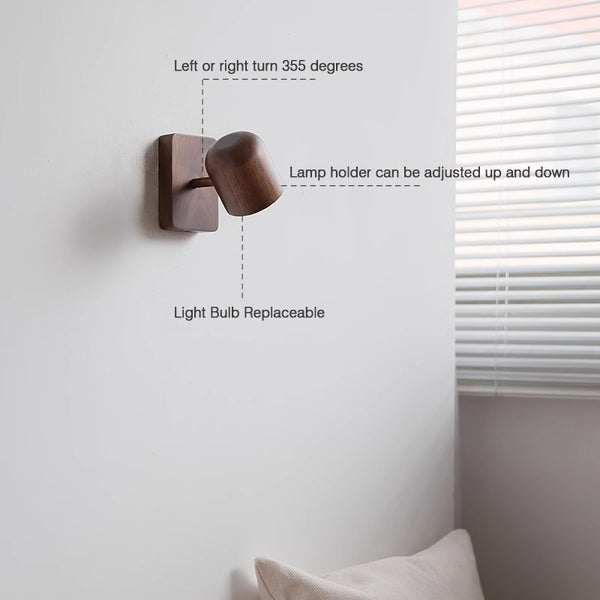 350 Grad drehbare Spotlight-Wandleuchte