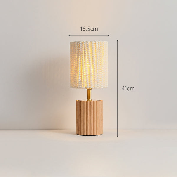 Schlafzimmer-Tischlampe aus Massivholz im japanischen Stil