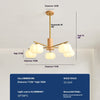 Rubber Wood Pumpkin Chandelier