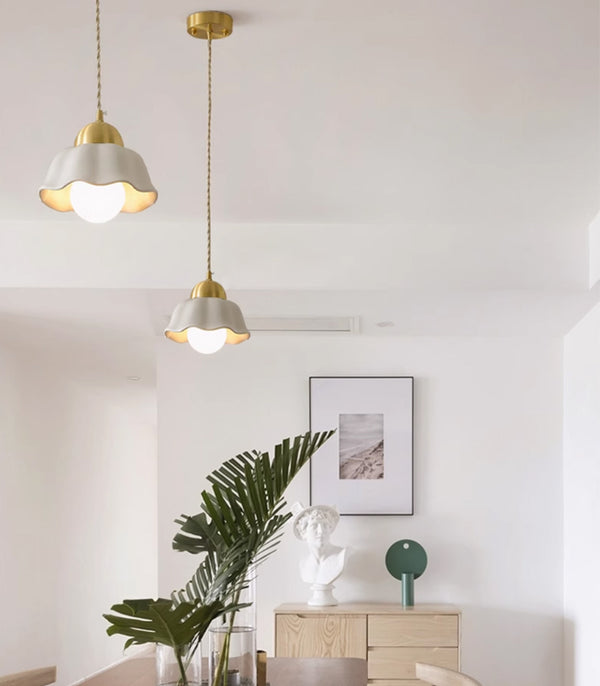 Cream Style Ceramic Bedroom Dining Room Pendant light