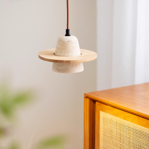 Vintage solid wood yellow travertine restaurant bar chandelier