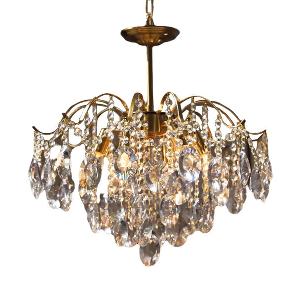 French retro glass chandelier