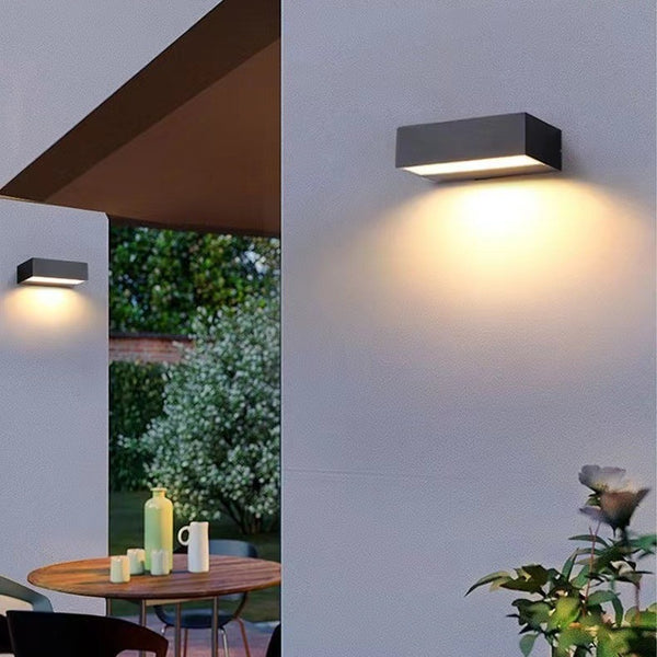 Nordic creative long strip LED outdoor wall light
