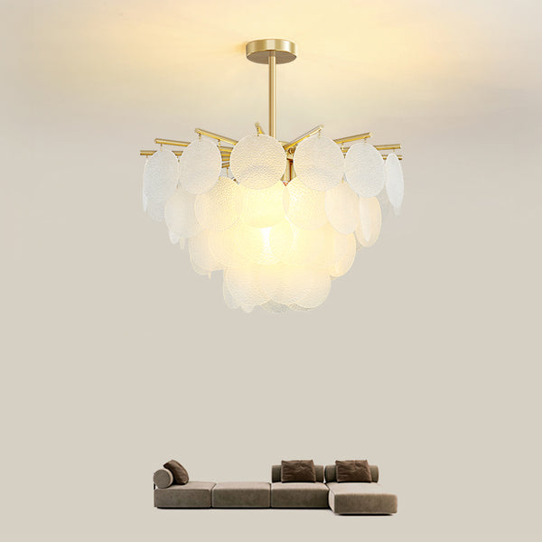 Lustre coquille crème français