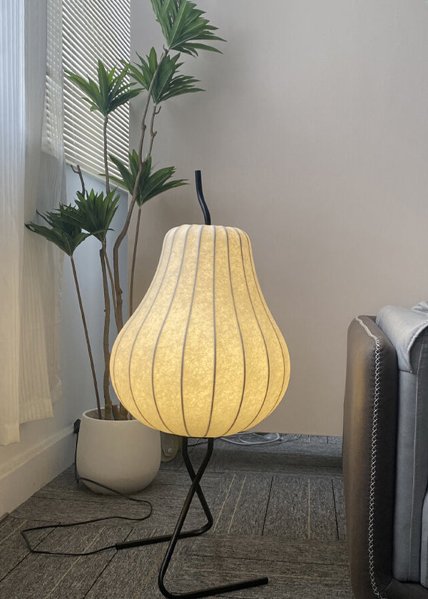 Cream style pear floor lamp
