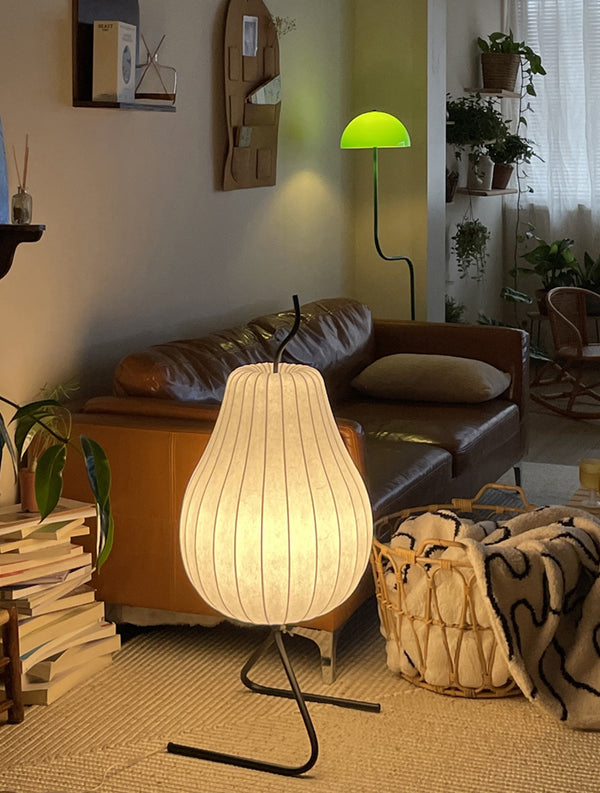 Cream style pear floor lamp