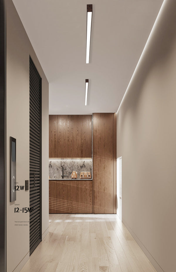 Lange Deckenlampe im japanischen Stil