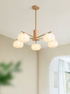 Rubber Wood Pumpkin Chandelier